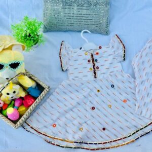 fancy white frock