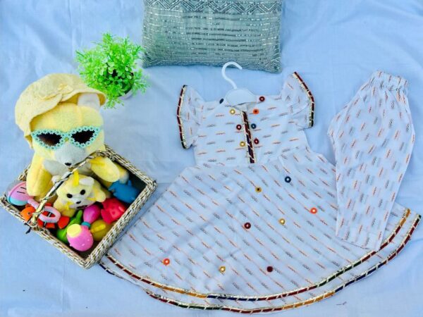 fancy white frock